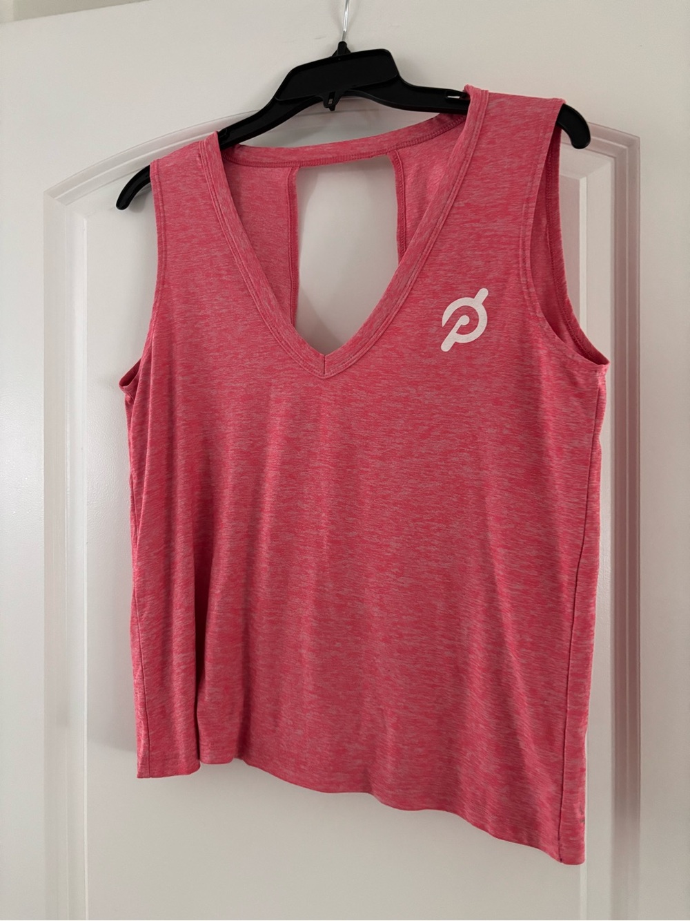 Peloton ‘Stronger’ Pink V‑Neck Sleeveless Workout Tank